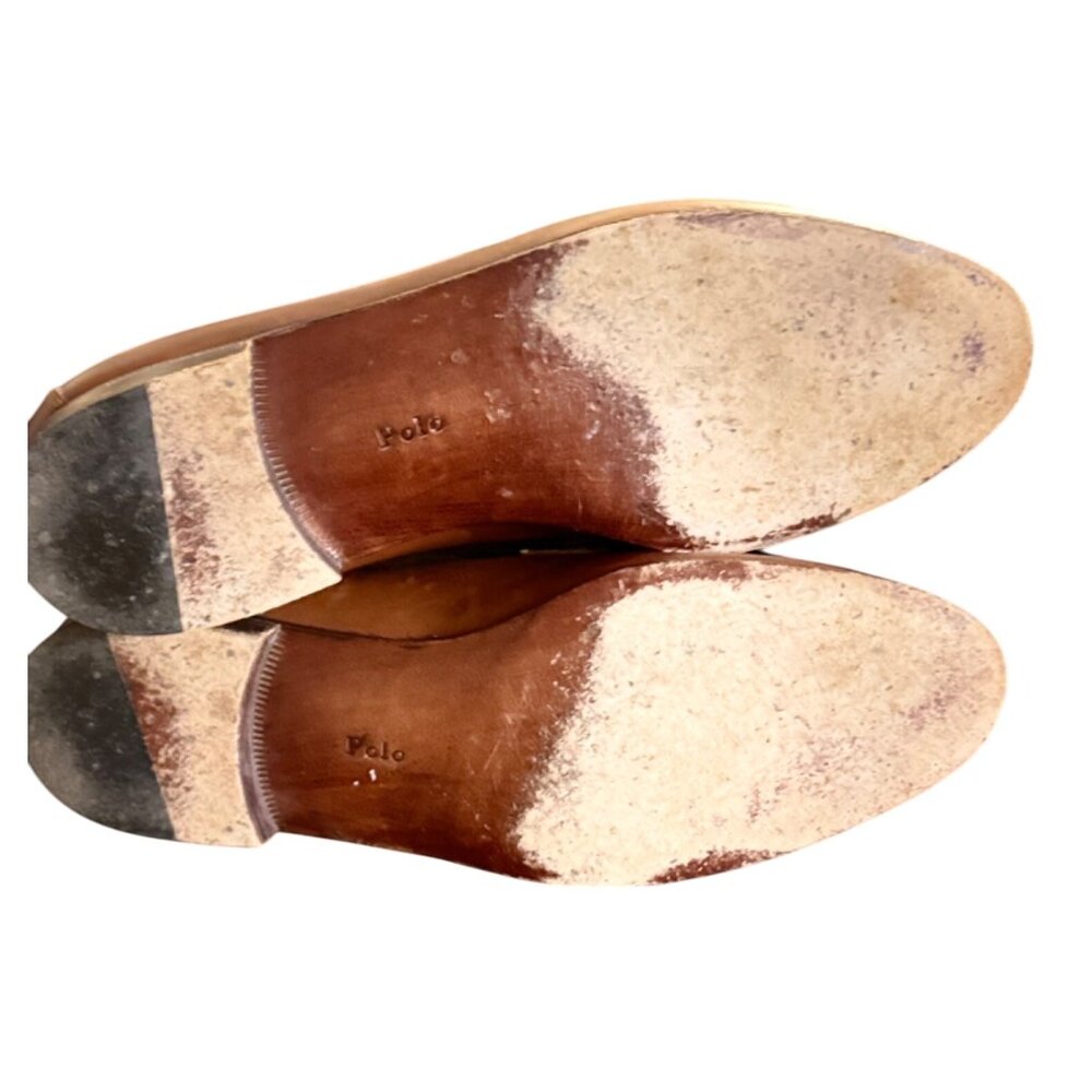 VTG Polo Ralph Lauren Mens Loafers 11D Kiltie Tassel Chestnut 3352 Italy Shoes - Picture 7 of 12